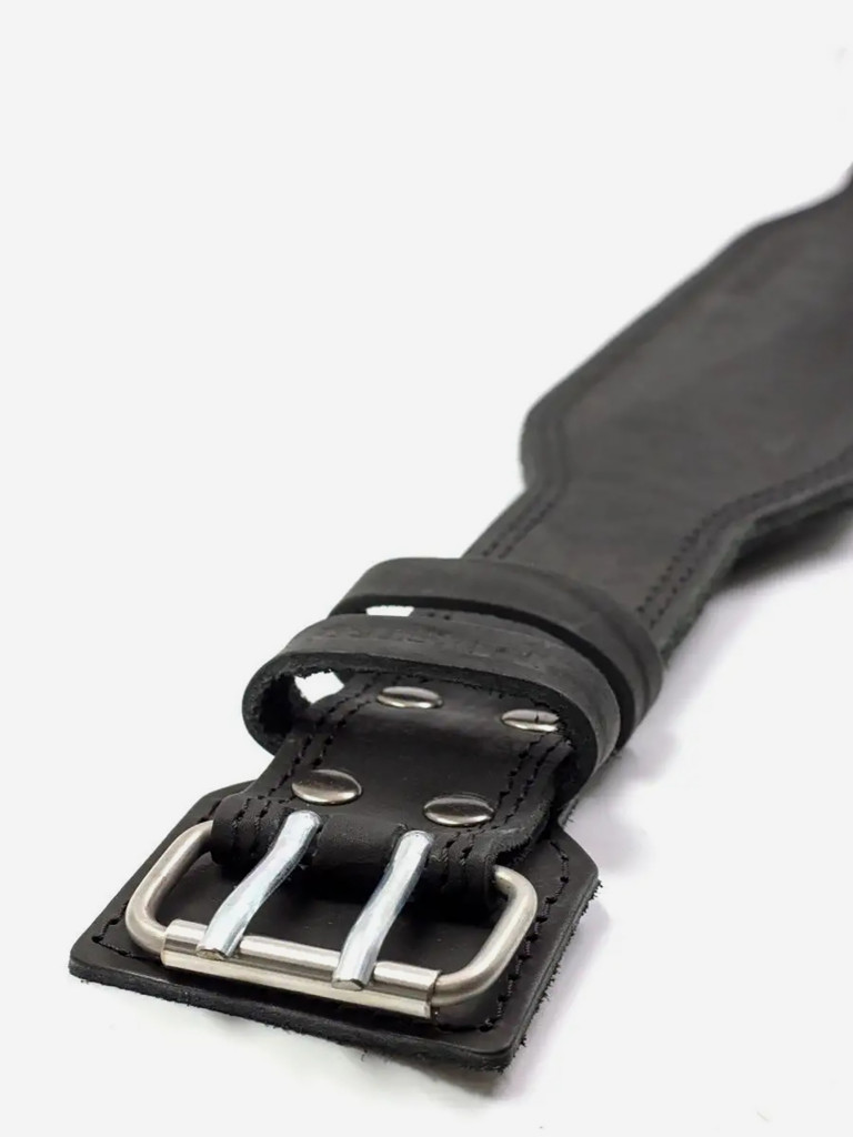 Пояс атлетический спортивный кожаный жесткий спинка 10 см