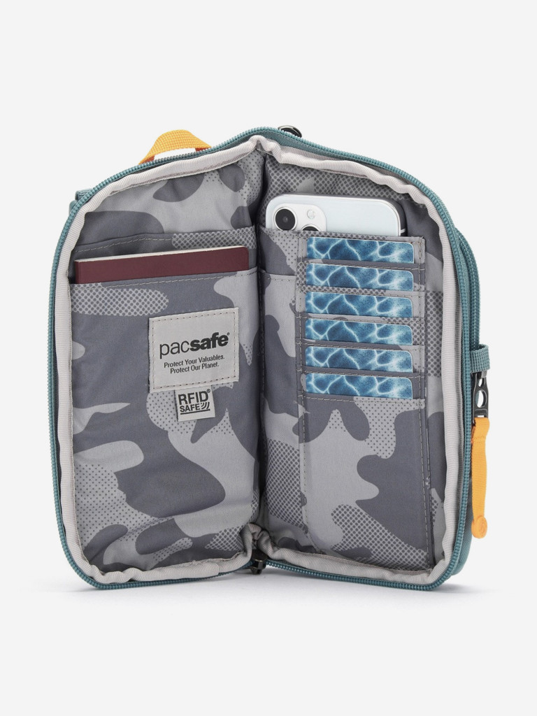 Сумка антивор Pacsafe GO Tech Crossbody, Fresh Mint, 0,2 л.