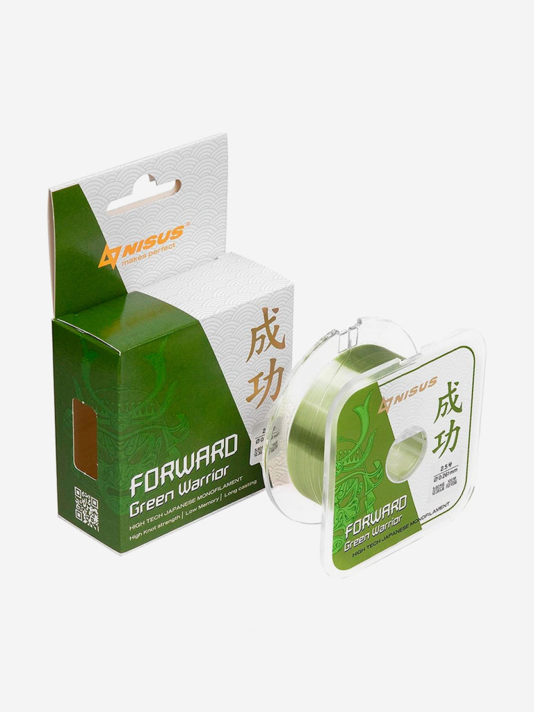 Леска для рыбалки Nisus FORWARD Green Warrior Nylon 0,261мм, 100м, 5,6кг, оливковый