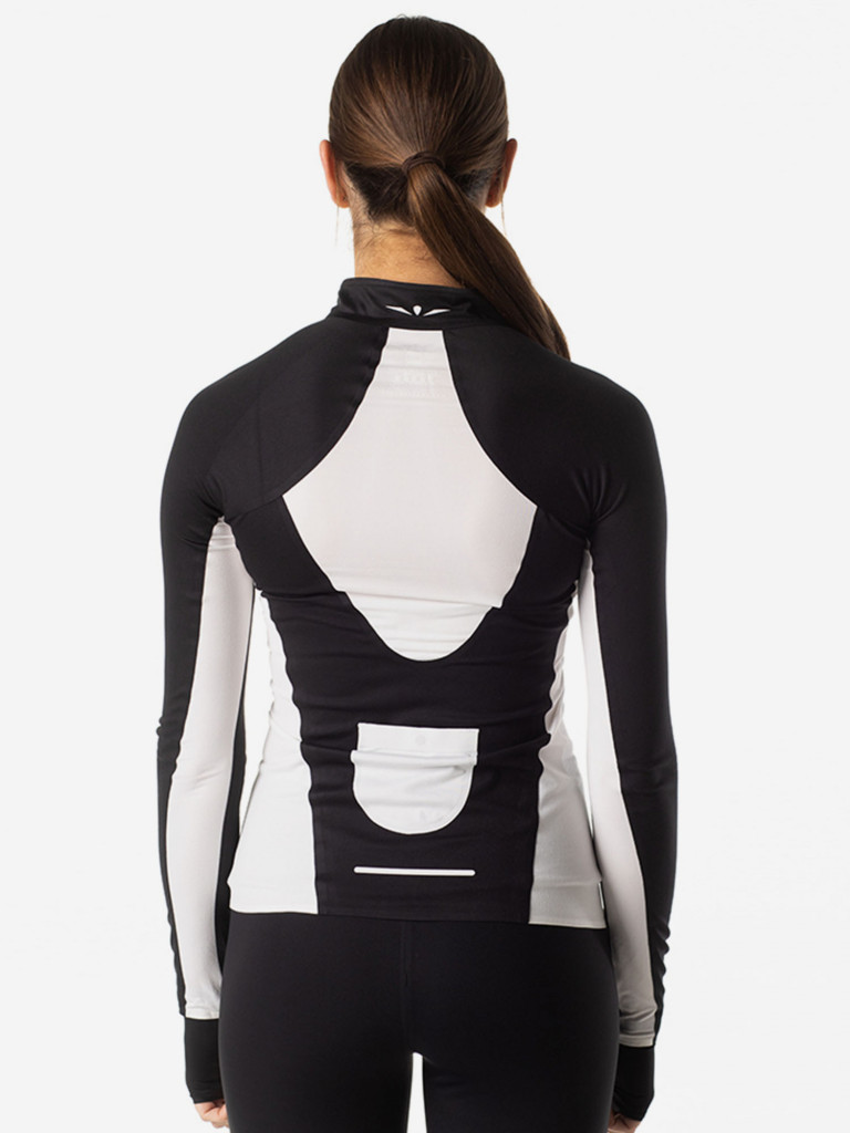 Лонгслив с мембранной вставкой женский UGLOW, черный