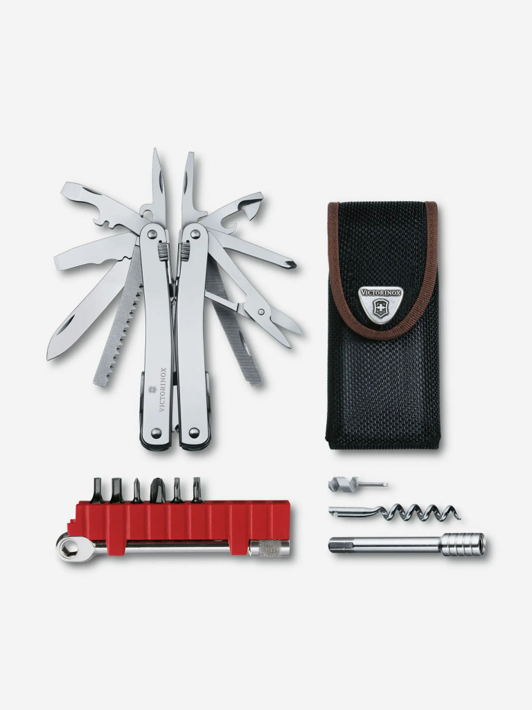 Мультиинструмент складной Victorinox SwissTool Spirit X Plus Ratchet, 105 мм, 36 функций, нейлоновый чехол