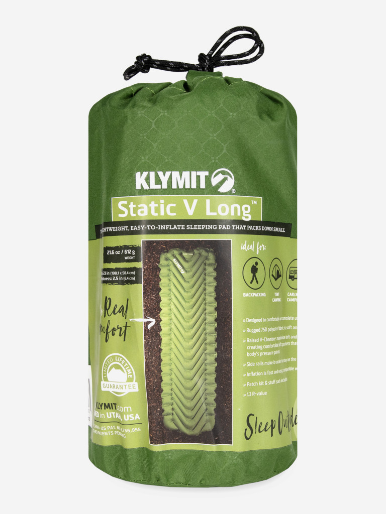 Надувной коврик KLYMIT Static V LONG