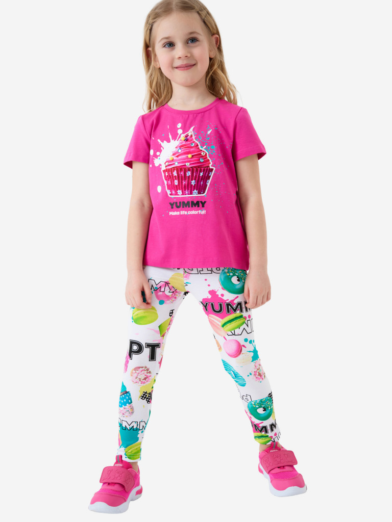 Комплект для девочек: футболка, легинсы PlayToday