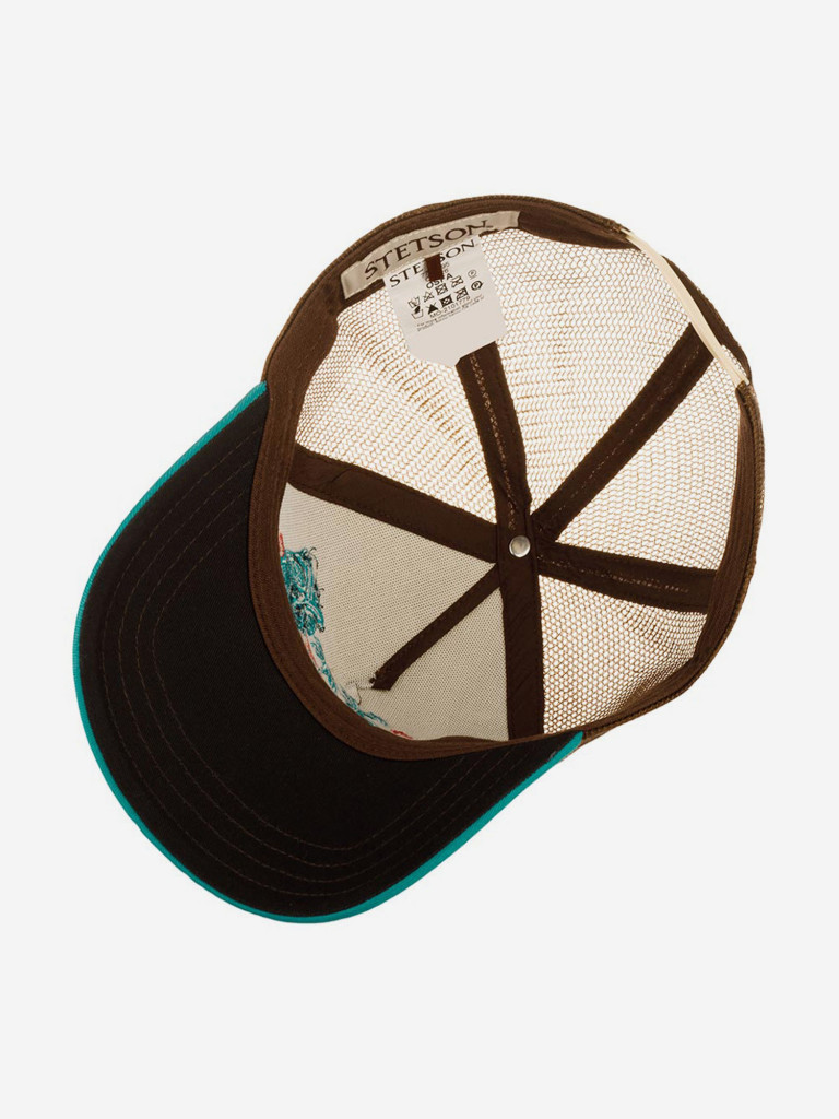 Бейсболка с сеточкой STETSON 7751195 TRUCKER CAP TIKI LOUNGE (голубой)