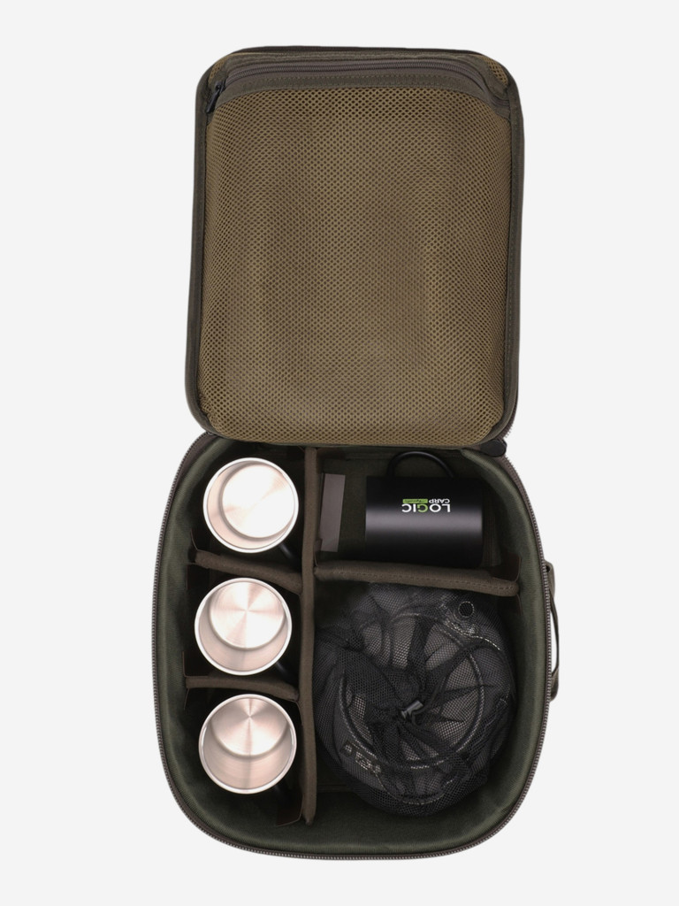 Набор посуды для четырех персон с чайником LOGIC CARP 4MAN MUGS & KETTLE DINNING SET