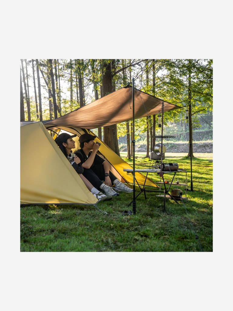 Палатка Naturehike Butterfly 2-местная, алюминиевый каркас, желто-коричневый
