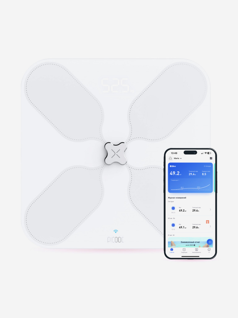Умные диагностические весы с Wi-Fi Picooc S3 White V2