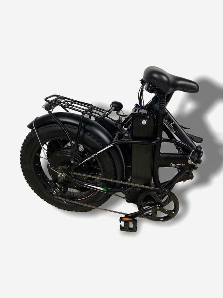 Электровелосипед OxyVolt Fast rider 20" 1500 Вт v. 2, 48В, 18Ач, фэтбайк, складной, гидравлика, графит