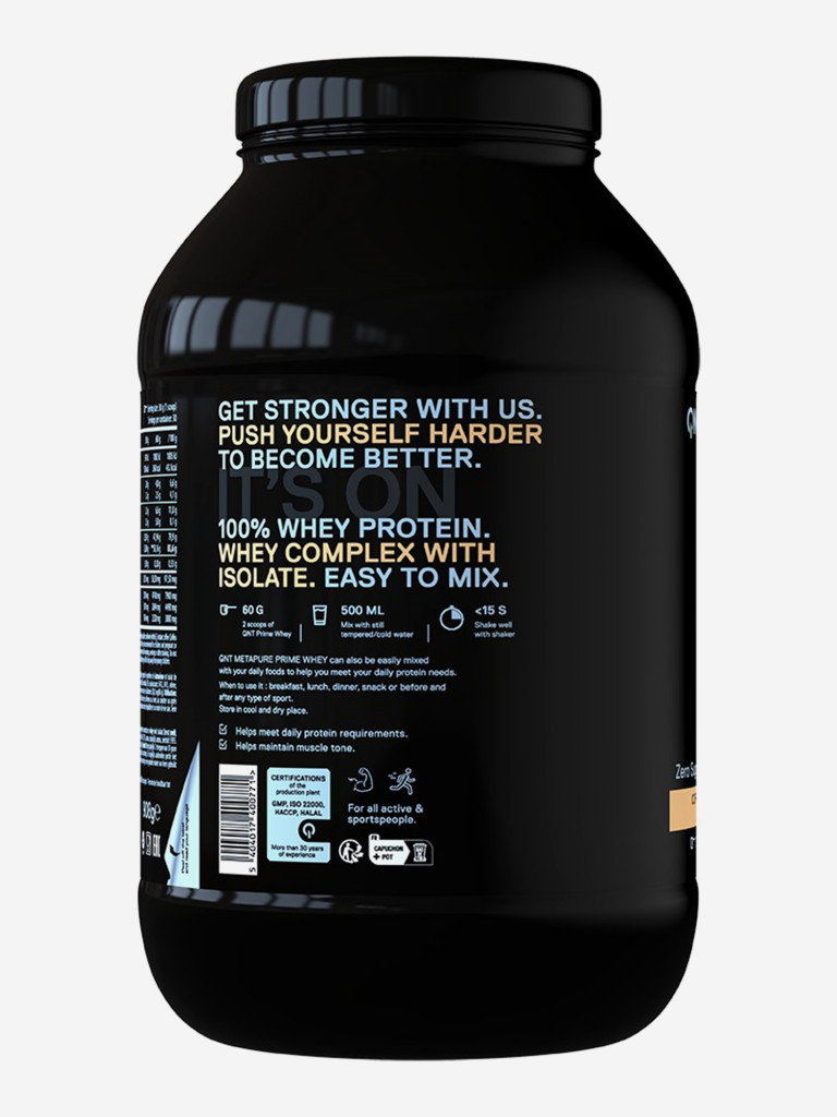 Сывороточный протеин для набора мышечной массы, изолят протеина QNT PRIME WHEY 908g Coffee Latte