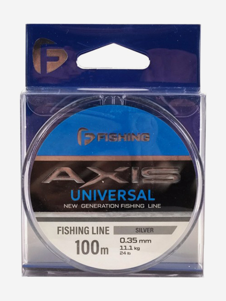 Леска F-FISHING Axis Universal Line Silver 100м 0,35мм 11,1кг/24lb