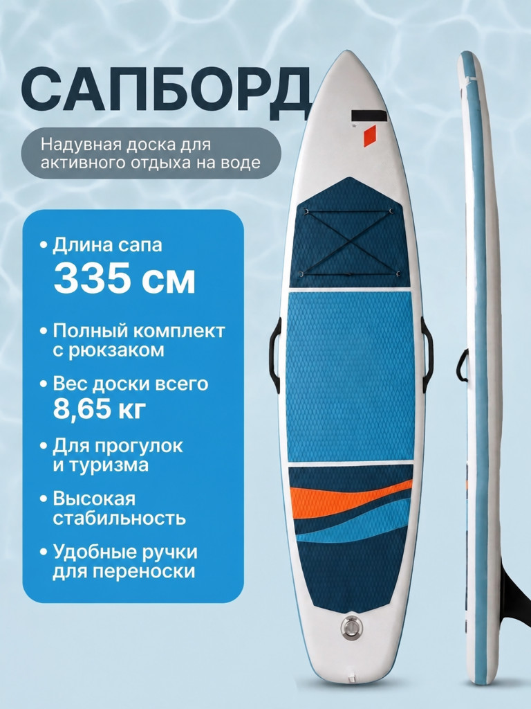 Сапбоард полный комлект Beach Wing 335 см.