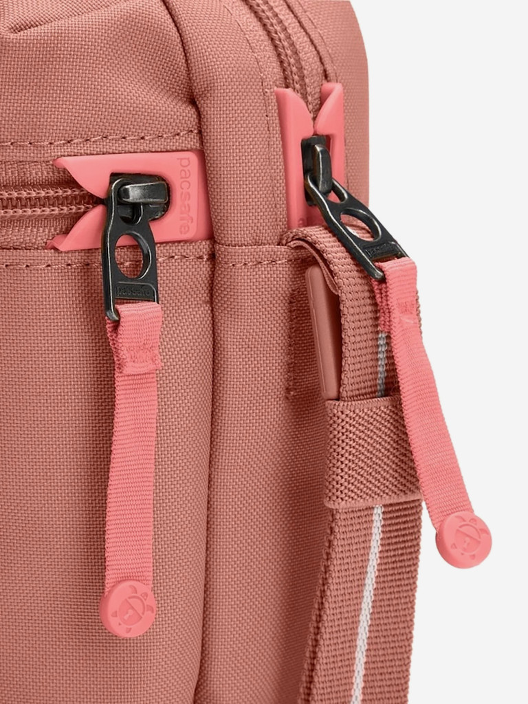 Сумка антивор Pacsafe GO Micro Crossbody, розовый, 1,5 л.