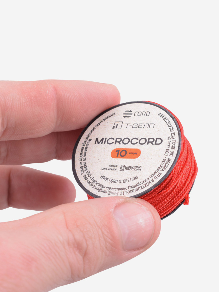 Микрокорд T-Gear x CORD nylon катушка 10м (Red)