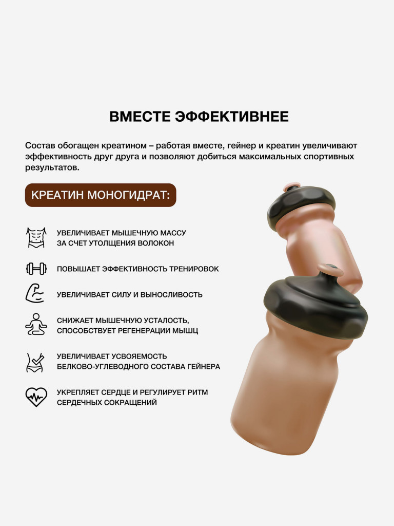 Гейнер TobePRO MASS GAINER для набора массы Двойной шоколад, 3 кг/30 порций