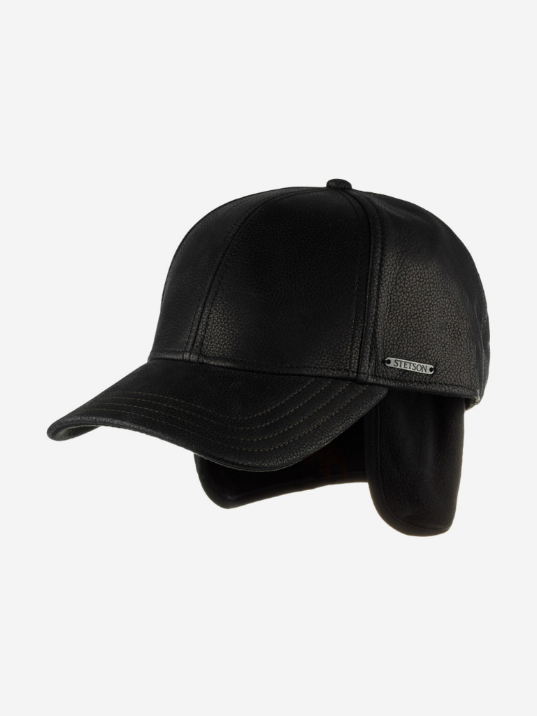 Бейсболка STETSON 7727302 BASEBALL CAP CHEVRETTE COWHIDE EF (черный)