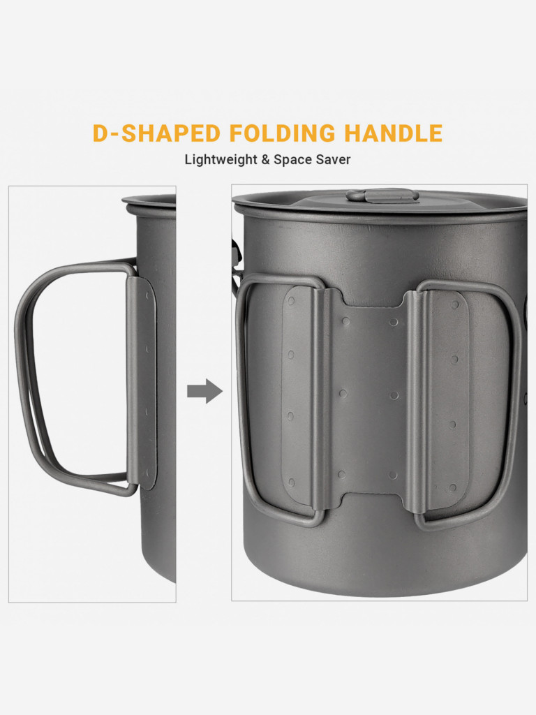 Кастрюля KingCamp 750ml Titanium Soloist