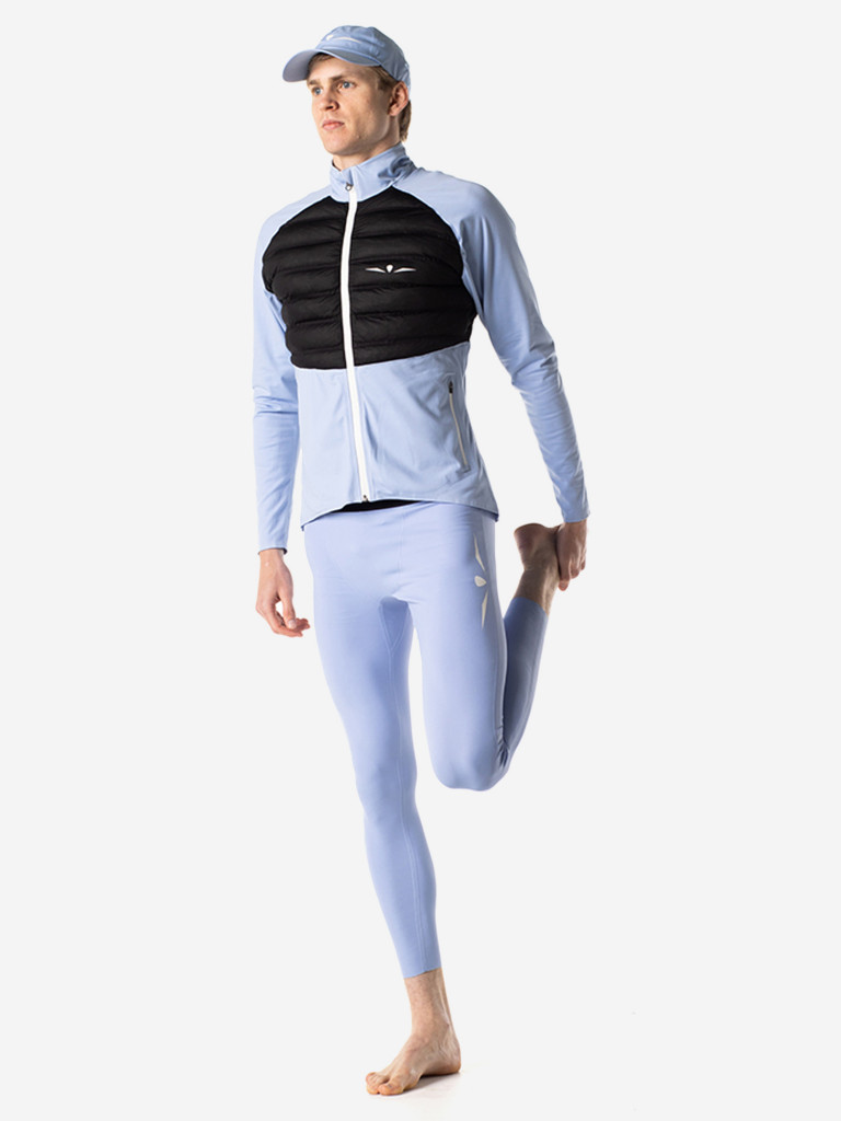 Лонгслив с пуховой вставкой мужской UGLOW, светло-синий