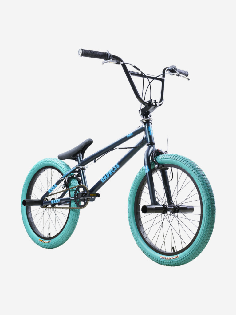 Велосипед подростковый Stark Madness BMX 2 темно-еловый матовый/голубой/голубой