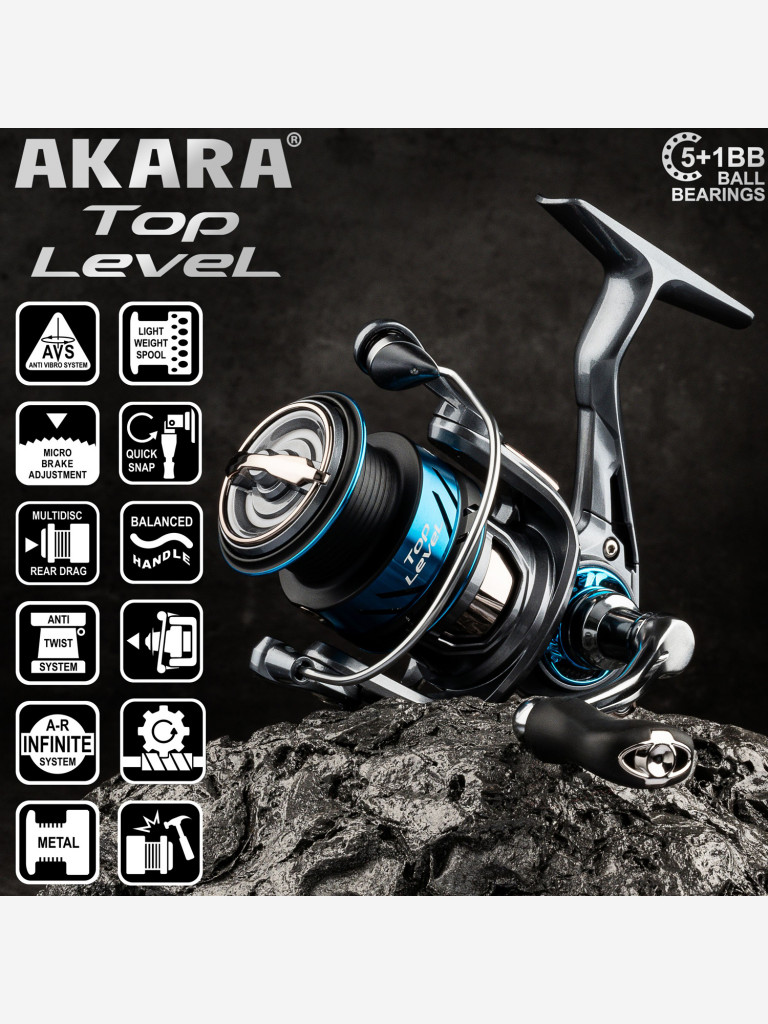 Катушка безынерционная Akara Top Level 1000 5+1bb