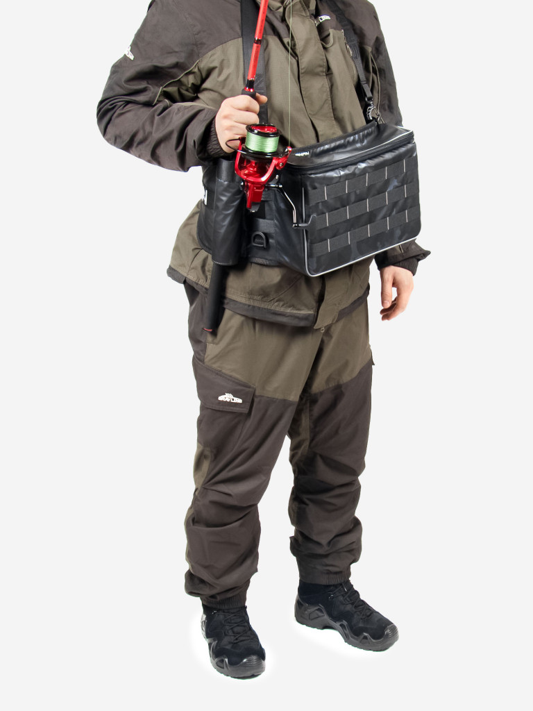 Сумка рыболовная поясная Yaman Fishing Belt Bag, 74х22х10 см, цвет серый камуфляж + 2 коробки LUNO.