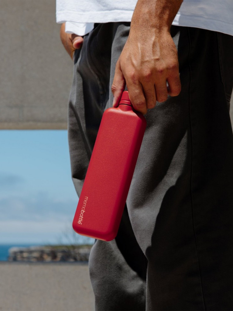 Бутылка из нержавеющей стали Memobottle SLIM, красный