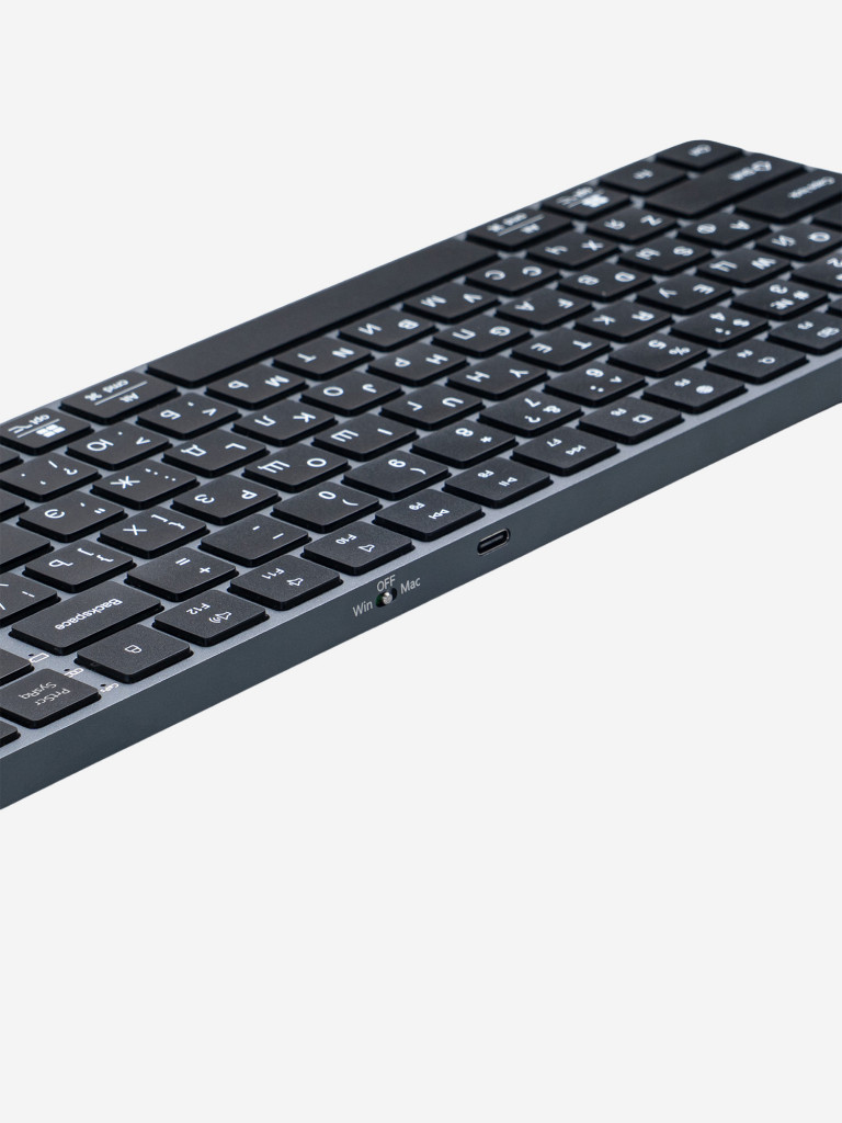 Беспроводная клавиатура c цифровым блоком Deppa Alum Max Keyboard 500 мАч, 2.4G / Bluetooth, ножничная, алюминиевый корпус