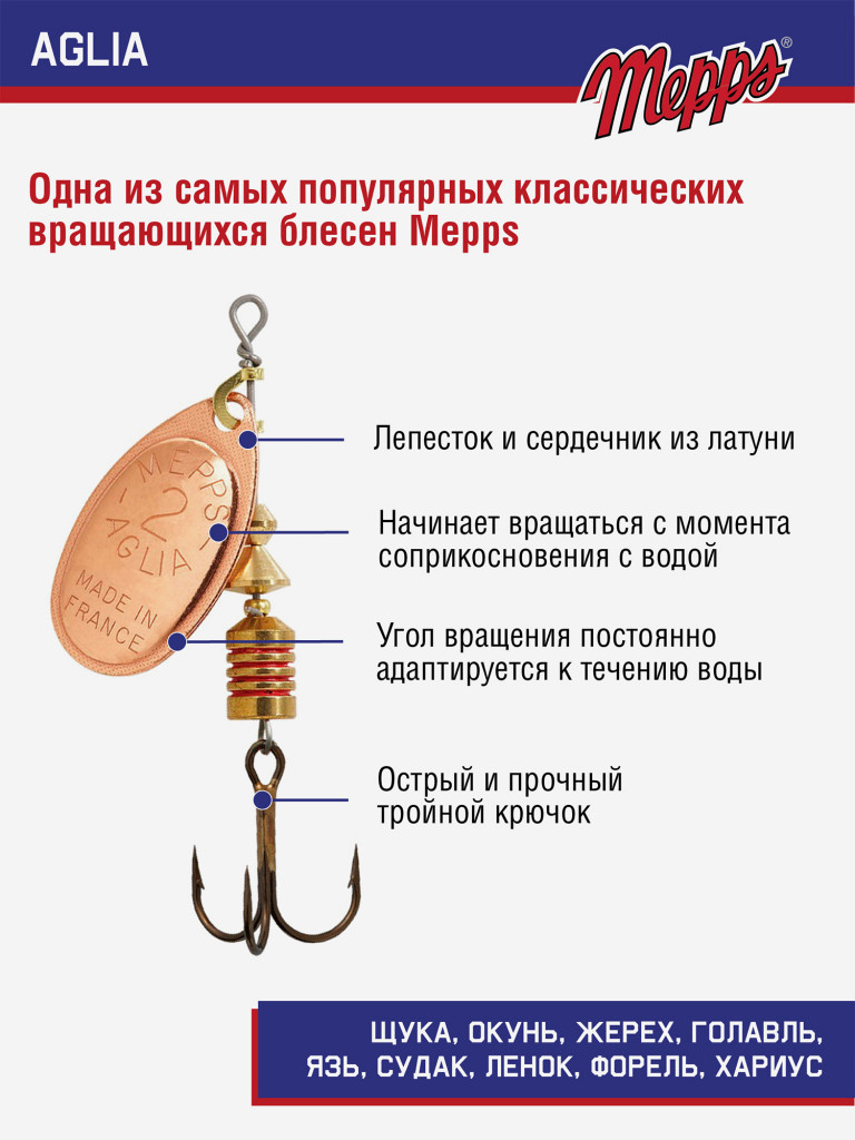 Блесна Mepps AGLIA CU №2