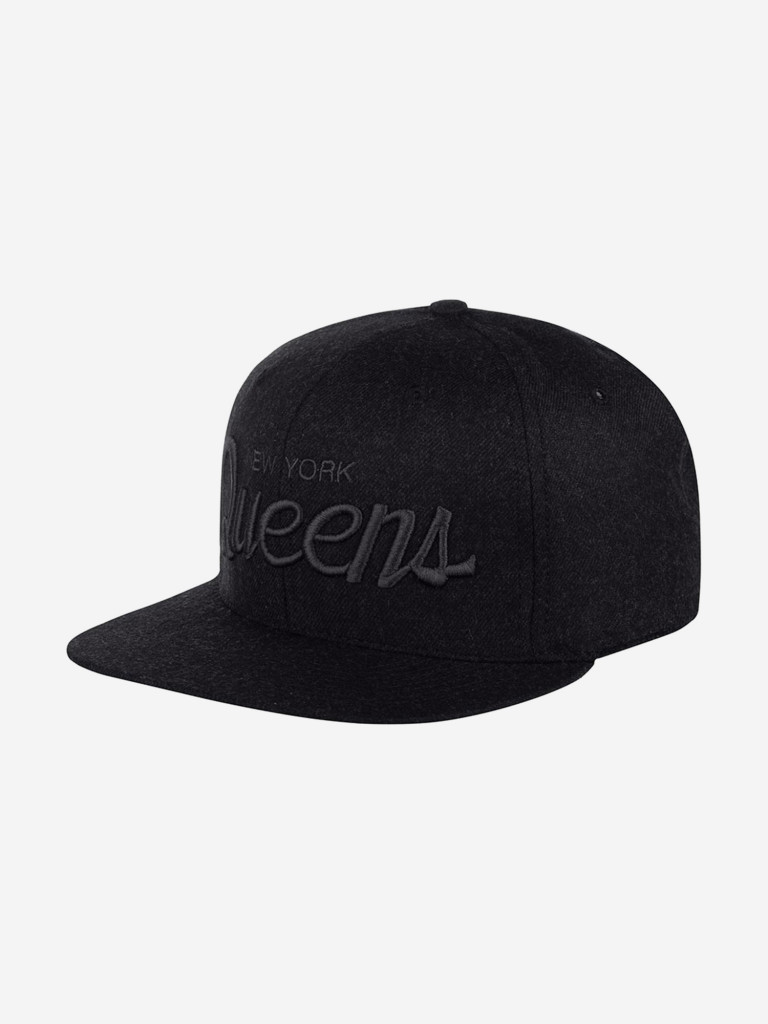 Бейсболка с прямым козырьком HOOD 100-MWL025-NY027-FT Queens Tonal 3D (черный)