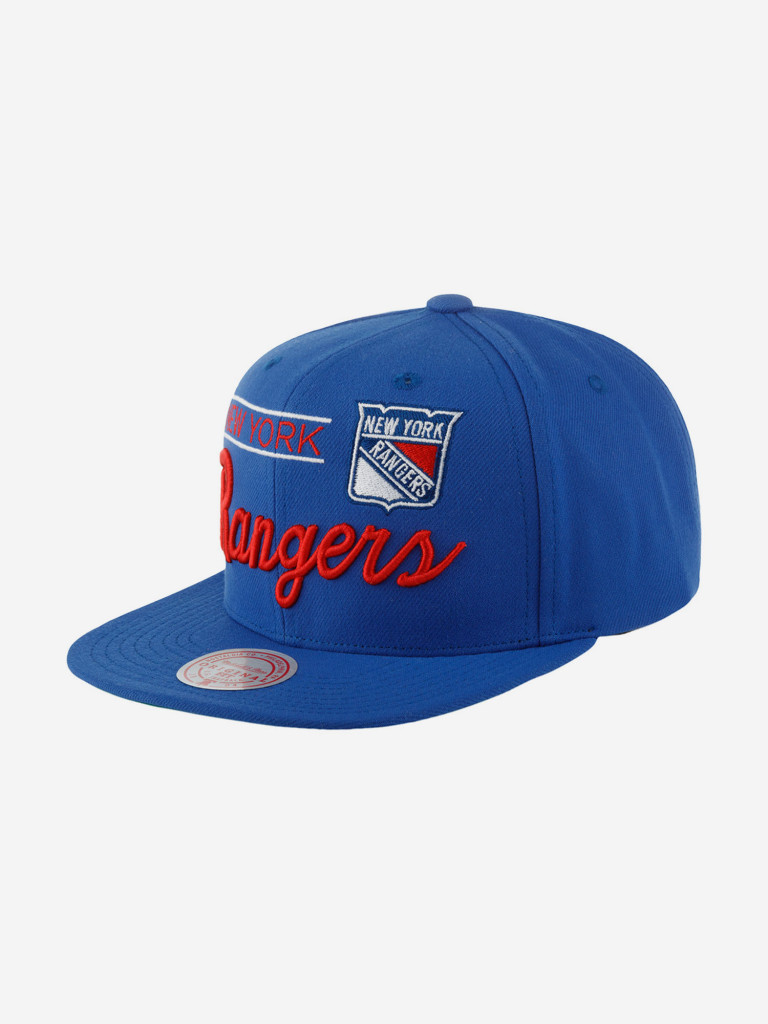 Бейсболка с прямым козырьком MITCHELL NESS 6HSSLD21213-NYABLUE New York Rangers NHL (синий)