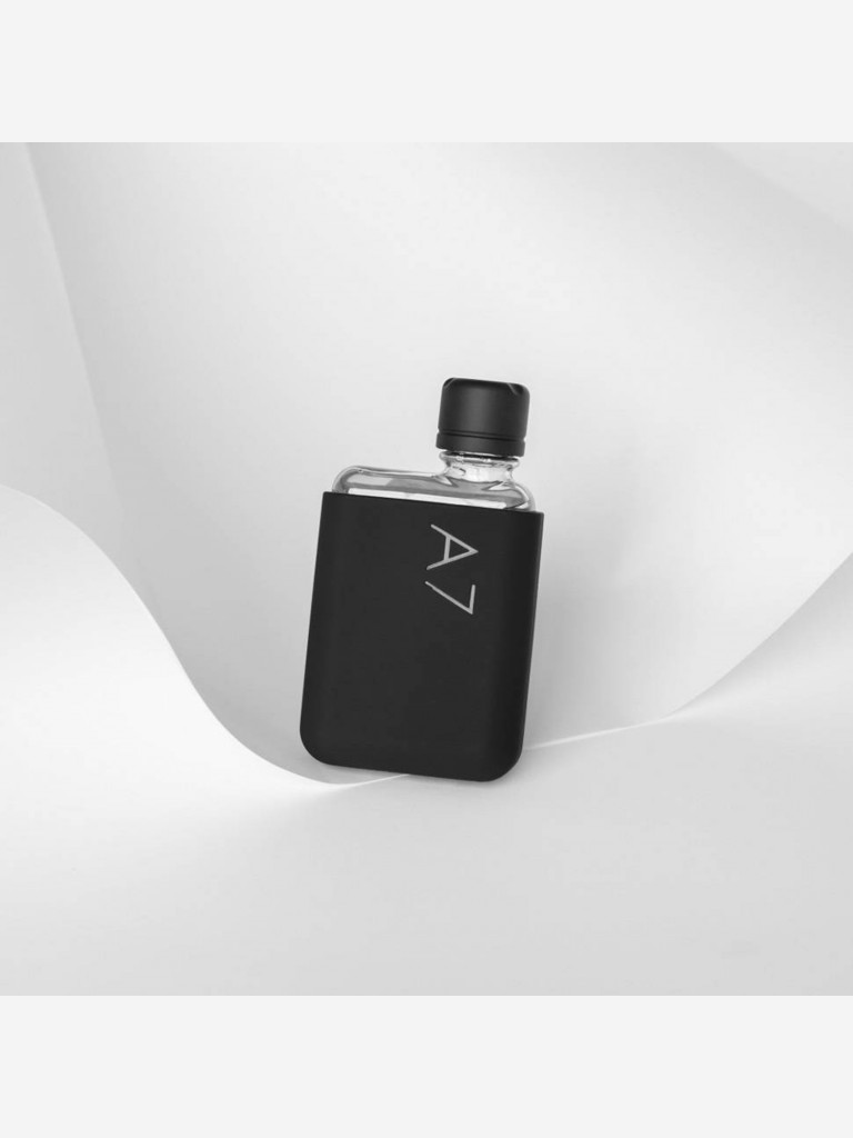 Бутылка с силиконовым чехлом Memobottle A7, черный