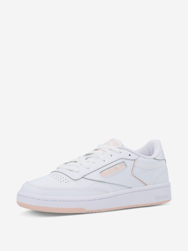 Кеды женские Reebok Club C 85 белый/розовый цвет — купить за 6749 руб. со  скидкой 50 %, отзывы в интернет-магазине Спортмастер