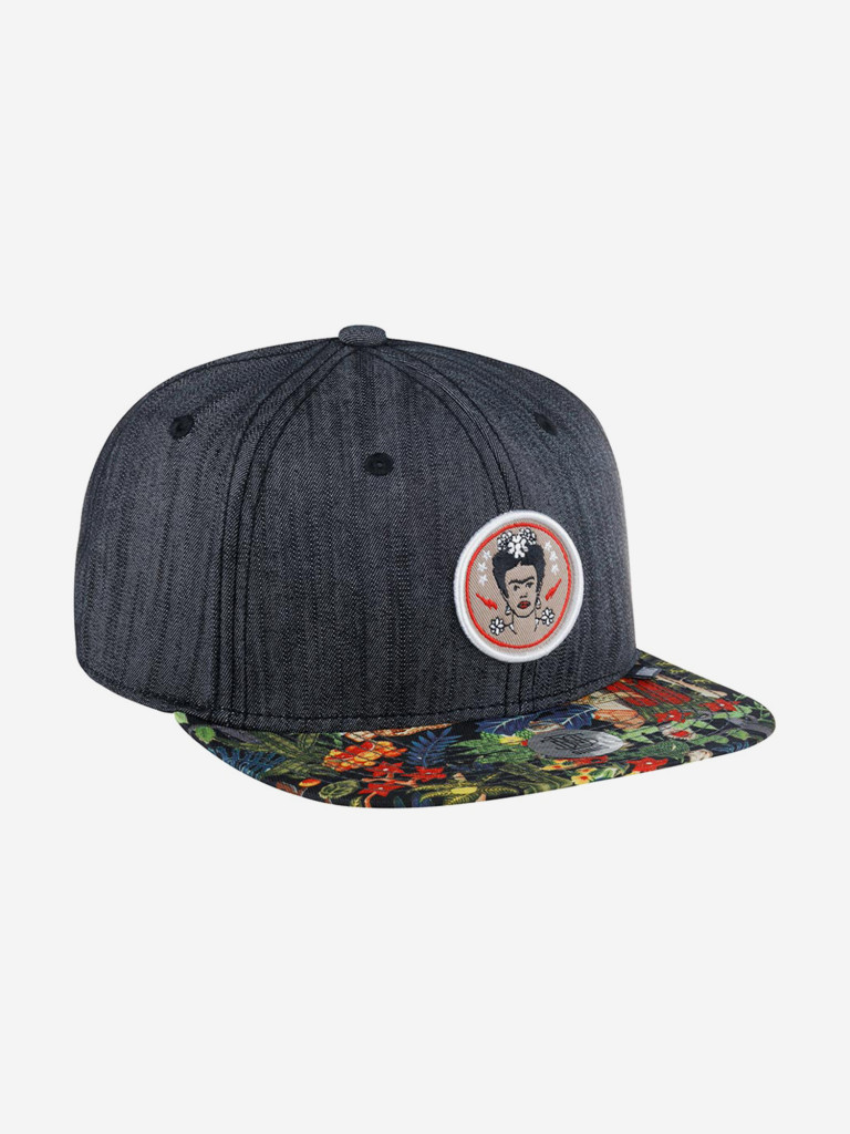 Бейсболка с прямым козырьком DJINNS 6P SB Frida Linen Rev. (черный)