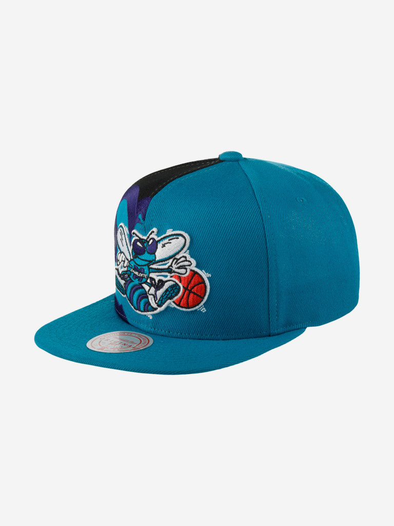 Бейсболка с прямым козырьком MITCHELL NESS HHSS2992-CHOYYPPPTEAL Charlotte Hornets NBA
