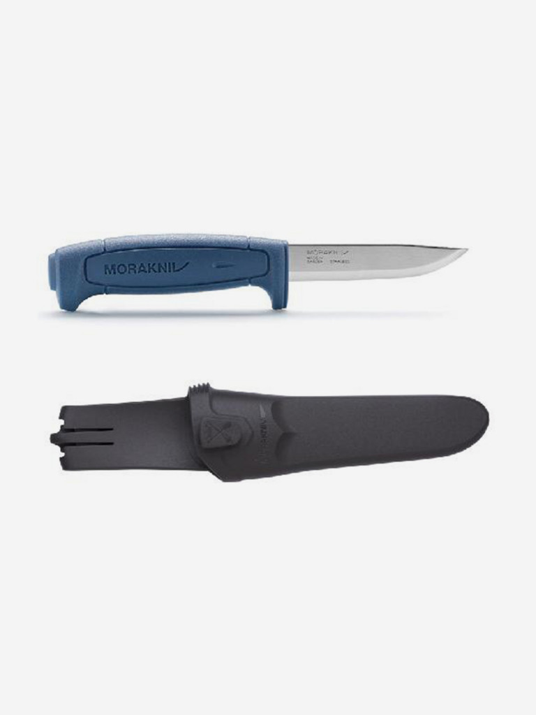 Нож Morakniv Basic 546, нержавеющая сталь, синяя ручка, 12241
