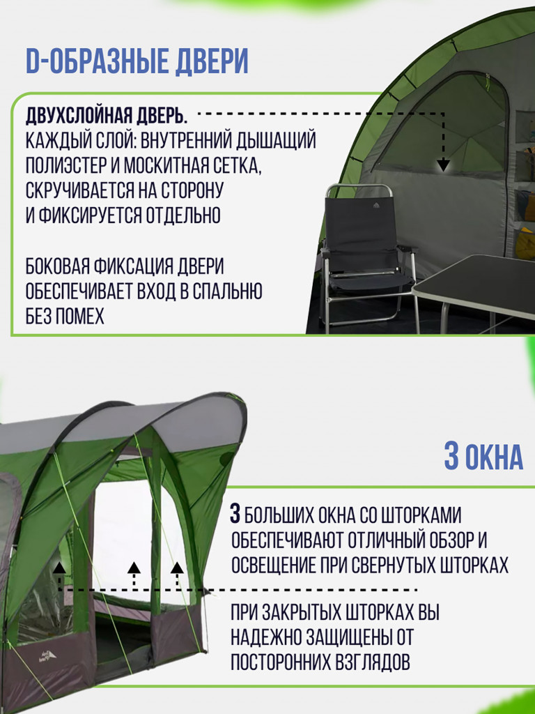 Четырехместная кемпинговая палатка Trek Planet Siena Lux 4