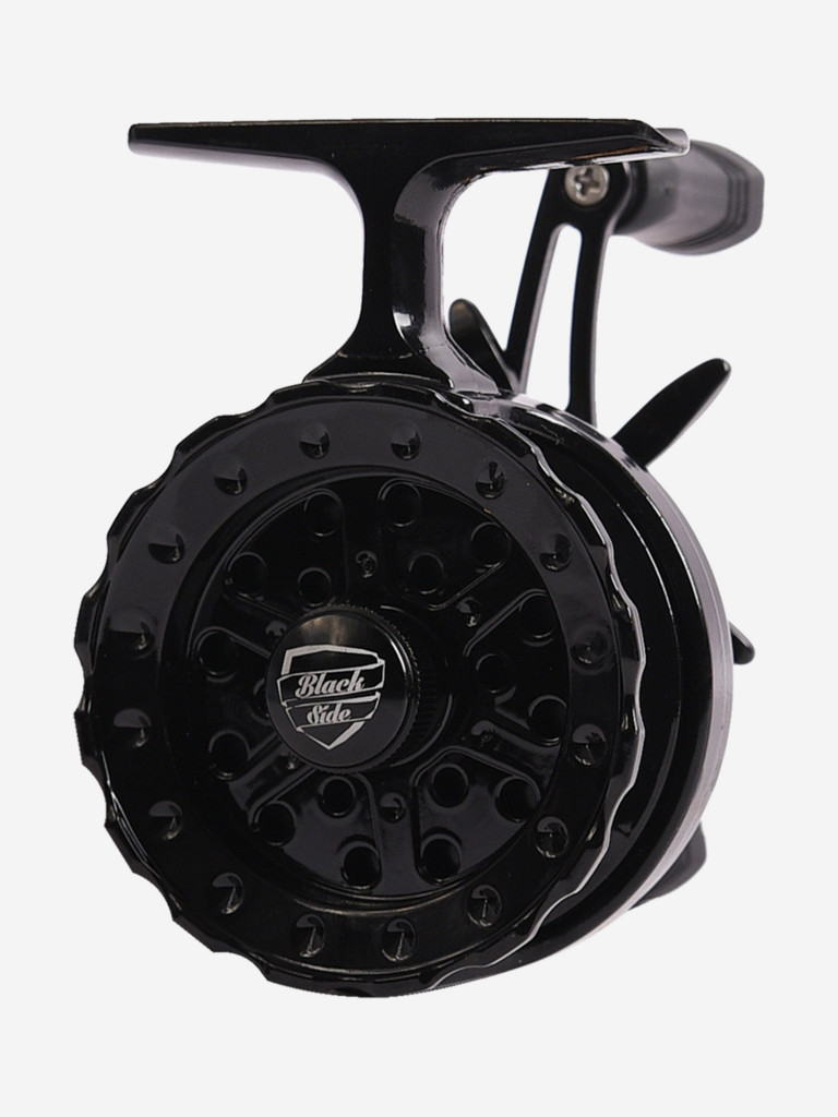 Катушка инерционная (зимняя) Black Side ICE ZEAL (4+1 подш.), черная, для зимней рыбалки под удочку и спиннинг на судака, окуня и другую рыбу