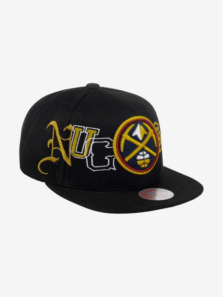 Бейсболка с прямым козырьком MITCHELL NESS HHSS3180-DNUYYPPPBLCK Denver Nuggets NBA (черный)