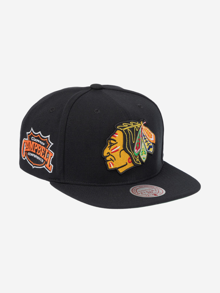 Бейсболка с прямым козырьком MITCHELL NESS HS8582-CBHBLCK Chicago Blackhawks NHL (черный)