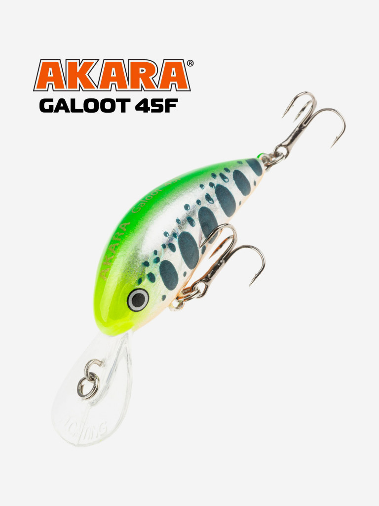 Воблер Akara Galoot плавающий, кренк, на окуня, щуку, голавля 45F 3,5 гр. A204