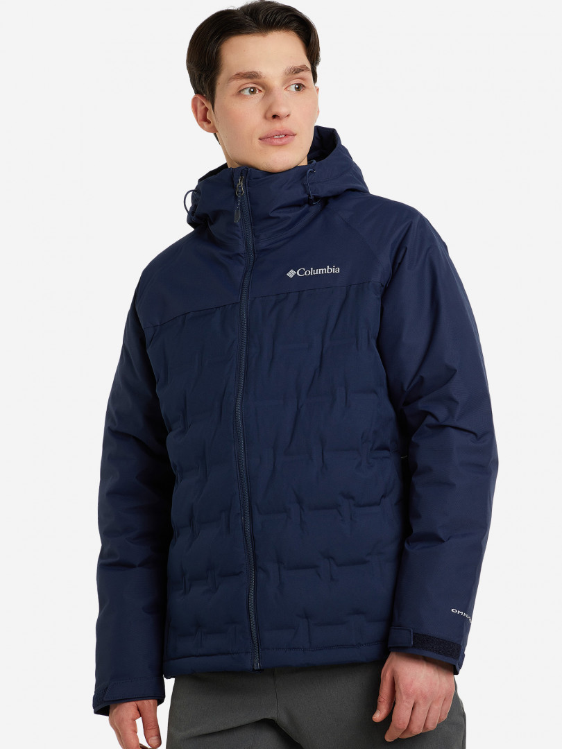 фото Пуховик мужской columbia grand trek ii down hooded jacket, синий