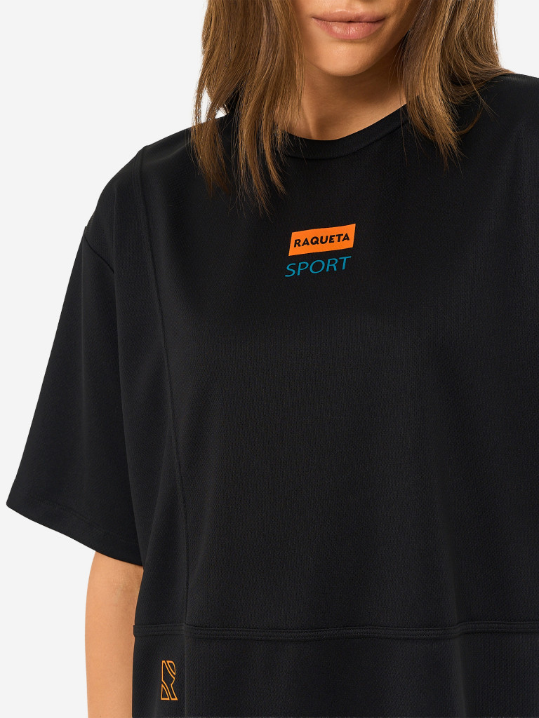Футболка женская RAQUETA SPORT объемная Cada Dia, Nero