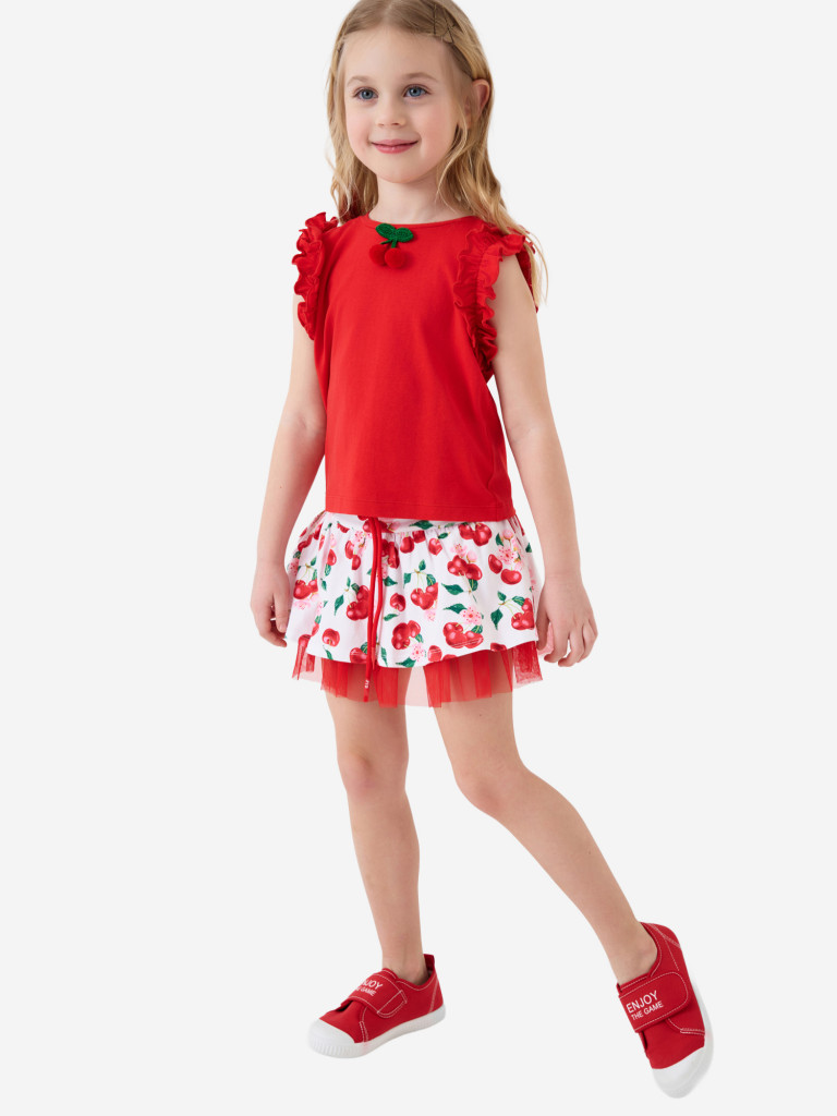 Комплект для девочек: майка, юбка-шорты PlayToday