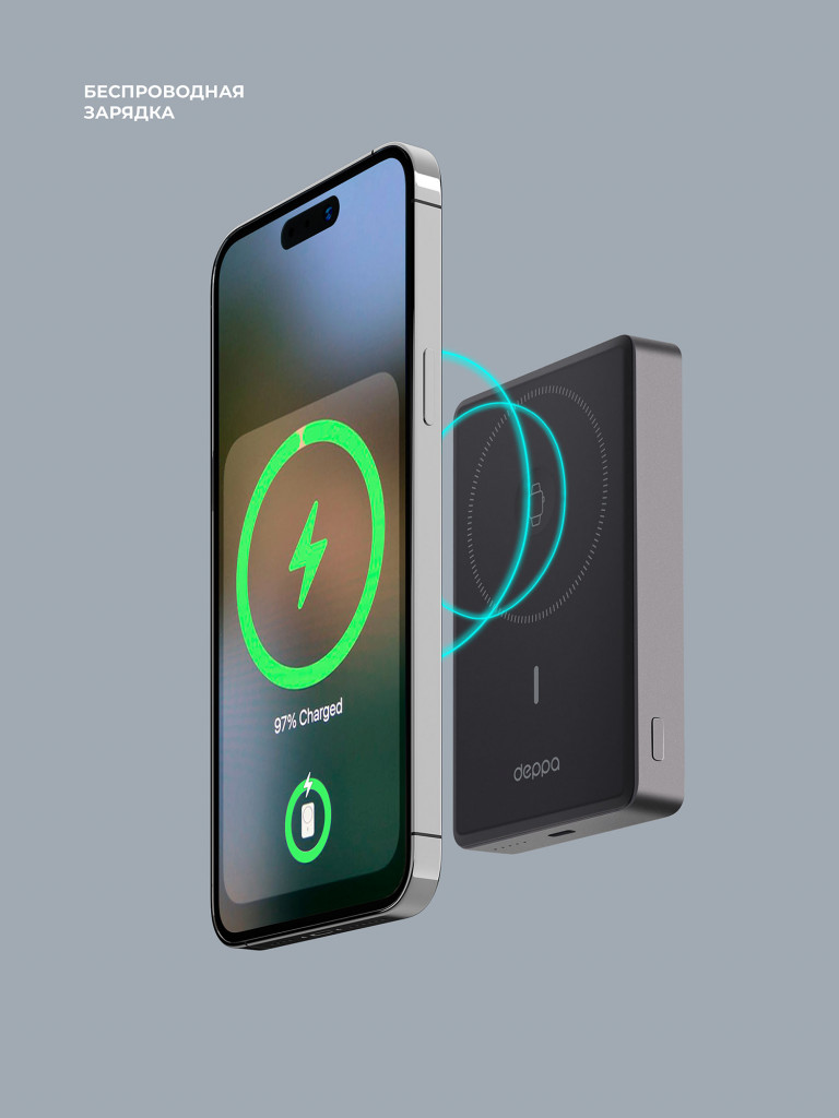 Внешний аккумулятор NRG Watch 10000 мА-ч (38.5 Вт-ч), 15Вт, MageSafe