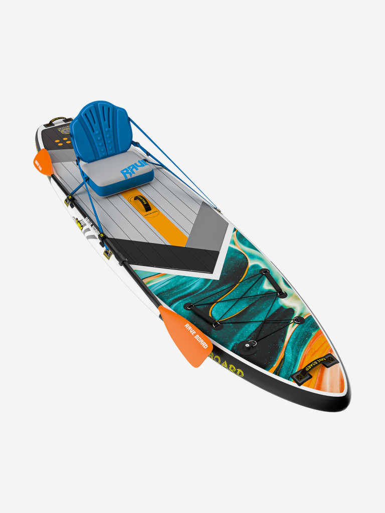 Надувной сапборд Rave Board RB05a Mix (335*83*15) с сидушкой и двойным веслом