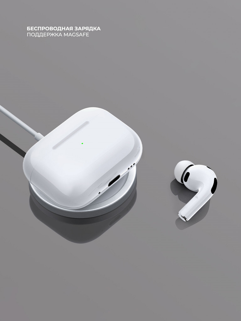 Беспроводные наушники с микрофоном Air Pro 4, шумоподавление ANC, bluetooth 6.0, 300 мАч, Qi