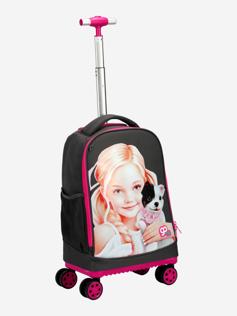 Чемодан детский BEYOND TIME D03 Девочка и щенок серый