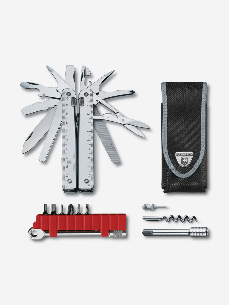Мультиинструмент складной Victorinox SwissTool X Plus Ratchet, 115 мм, 40 функций, нейлоновый чехол