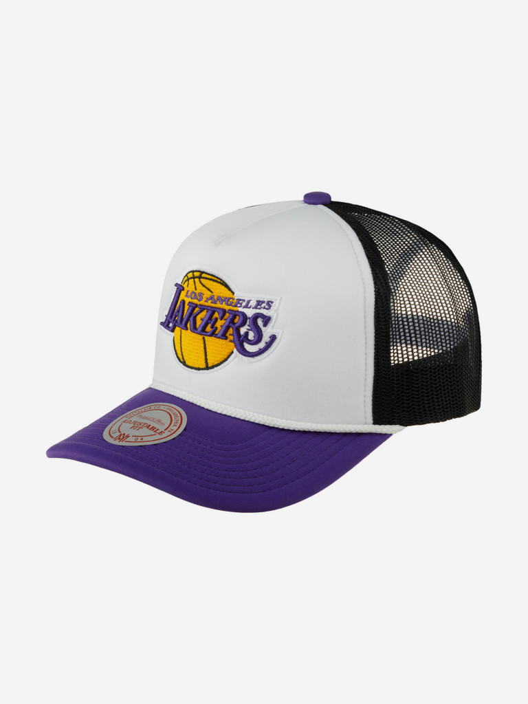 Бейсболка с сеточкой MITCHELL NESS HT8363-LALWHIT Los Angeles Lakers NBA
