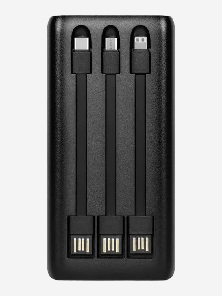 Внешний аккумулятор TTEC PowerSlim Trio LCD 20000mAh PD 22,5W Powerbank with Trio Cable. Цвет: черный