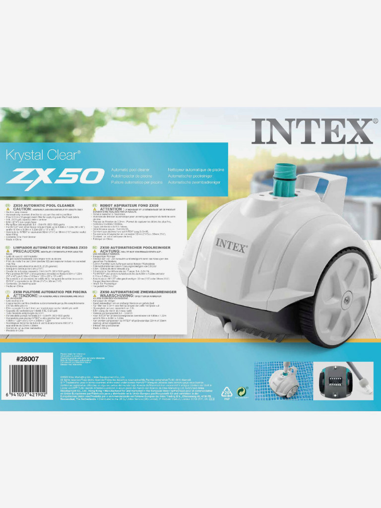Автопылесос Intex 28007 ZX50, для чистки дна бассейна